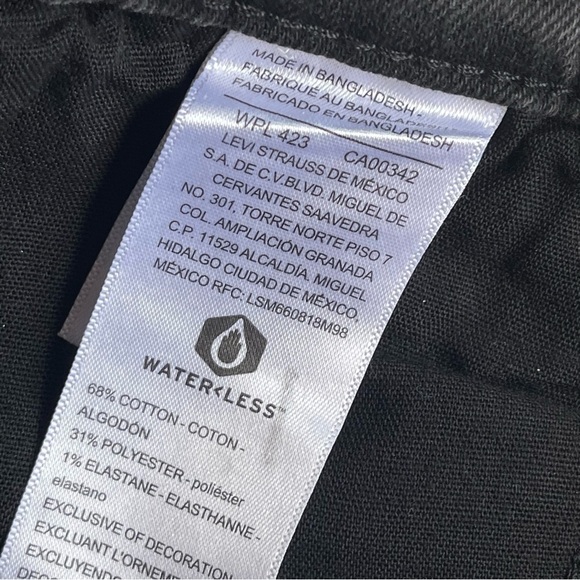 Levi Strauss Womens Size 10 Heritage High rise Kick Boot Black denim jeans NWT - Picture 3 of 9